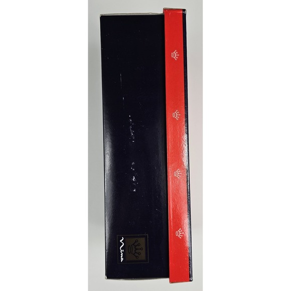 Vintage Nina Women's 6 1/2 M Black Velvet Heels Almond Toe With Box - Picture 12 of 12